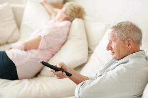 couple watching tv