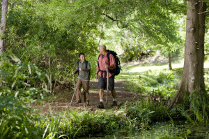 Father son walking