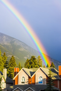 Rainbow after storm